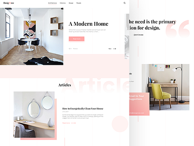 stuff & design architecture design home interior landing page minimal simple ui ux web
