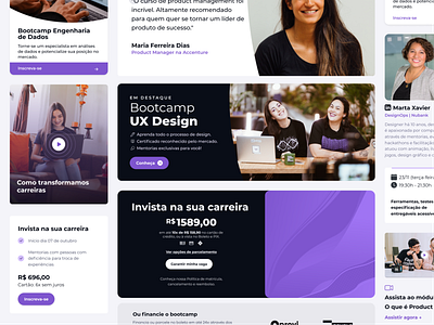 Site How Bootcamps - Conjunto de componentes edtech educação figma prototipe protótipo protótipo no figma site ui ui design web site