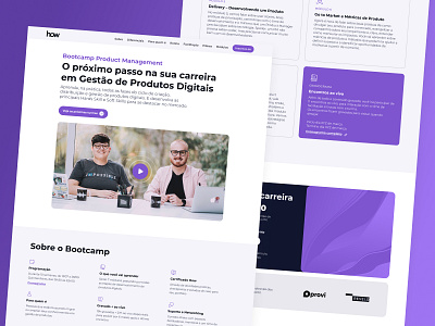 Site How Bootcamps alta fidelidade courses edtech education educação figma prototipe protótipo protótipo em figma site ui ui design user interface ux design web design wireframe