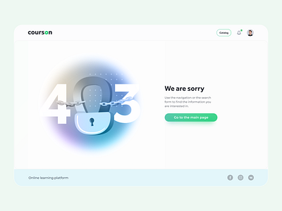 403 – Error page with Illustration