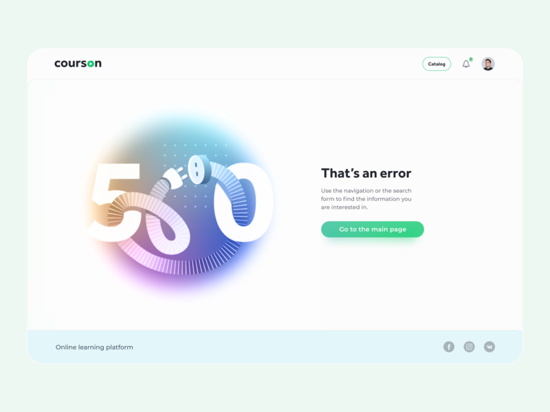 500 – Error page with Illustration 500 errors illustration ui ux