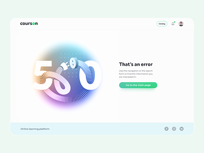 500 – Error page with Illustration