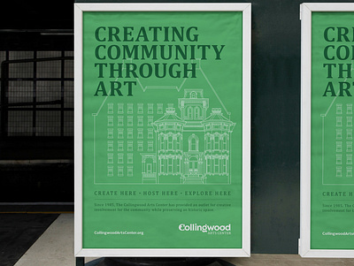 Collingwood Arts Center Poster arts branding design illustration line poster