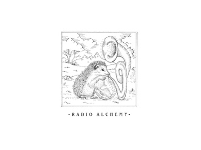 Radio Alchemy Illustration hand drawn illustration ink line line art music world