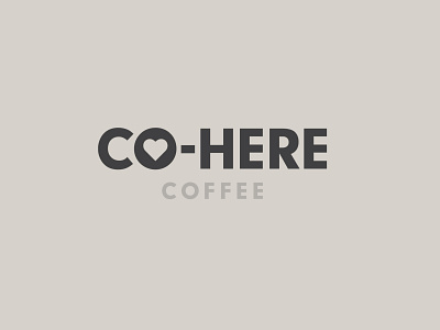 Co-Here Coffee Wordmark branding coffee design identity logo wordmark