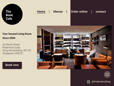 [Book Cafe Redesign] Day 1 Home page_V1