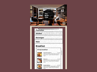 [Book Cafe Redesign] Day 2 Menu_mobile page