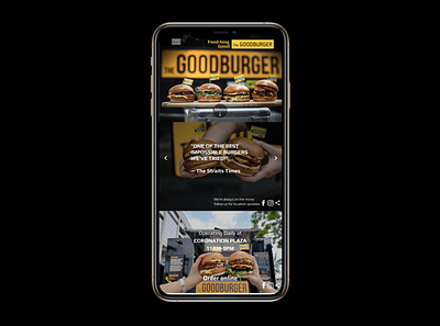 [Goodburger redesign] Mobile page dailyui design mobileweb portfolio redesign ui ux webdesign