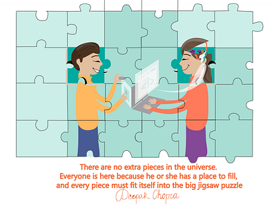 Jigsaw fitting illustration it job jigsaw job quote working