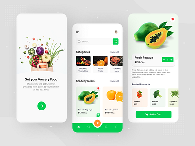 Grocery mobile app by Md Masukur Rahman on Dribbble