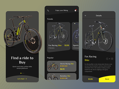 Bike Online Store android android app android design app bicycle bicycle app bicycle mobile app bicycle online store bicycle store bicycle ui bicycle ui design bicycle ui ux bike bike online store bike store branding design typography ui ux