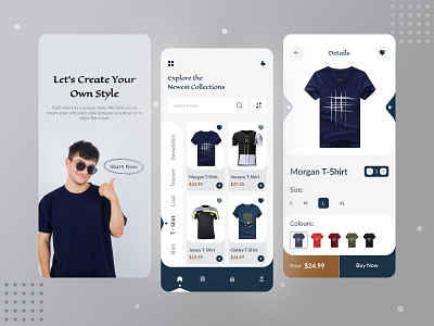 Clothing Store Mobile App android android app android design app clothes clothes e commerce clothes e commerce app clothes store clothing clothing store clothing store app design online shop online store t shirt t shirt app t shirt store typography ui