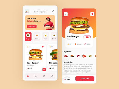 Food Delivery App android android app android design app best design design food food app food app concept food delivery food delivery app food delivery mobile app food recipe online food trendy design typography ui ui design ui ux design ux design