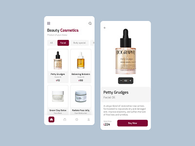 Organic Beauty Products android android app app beauty beauty app beauty care app beauty product best ui design design mobile app new design organic beauty product skin care app trendy design typography ui