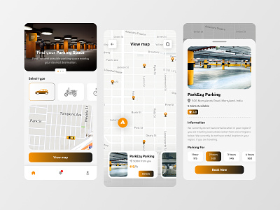Car Parking mobile app android android app android design app car car parking design finder app map mobile app parking parking app parking lot parking mobile app parking space typography ui ui design ui ux vehicle