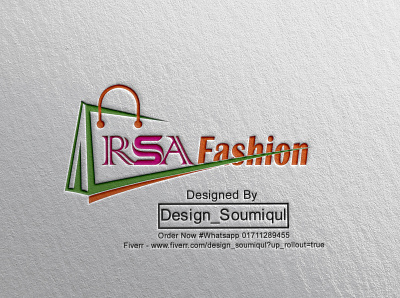 Fashion Shop Logo Design I RSA Fashion Logo 3d animation branding flyer graphic design logo