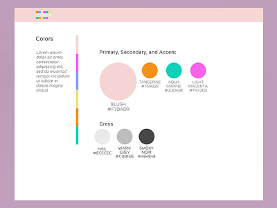 Colors for my style palette color palette design systems logo product design style guides ui design ux design