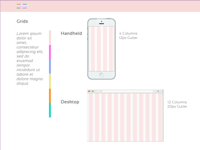 Grid design for the style guide