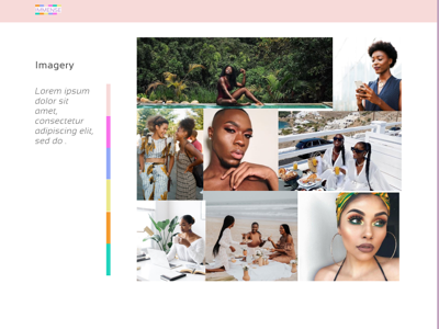 Imagery page for style guide branding branding platform design ui design ui imagery ux design