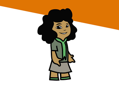 CARE Girl Animated 2d animation 2d girl illustration kids logo pathfinder scout vector
