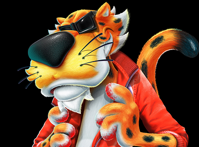 Chester Cheetah Illustration cartoon character character character design cheetos digital illustration frito lay illustraion illustrator painting pepsi point of sale