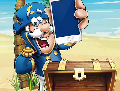 Cap'n Crunch Illustration cartoon cartoon character cereal character character design general mills illustration