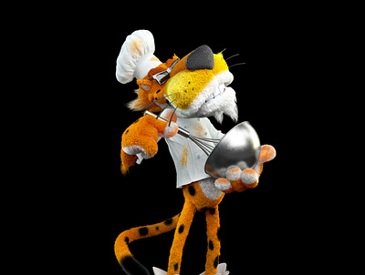 Chester Cheetah Cook Book Illustrations 3d animation 3d art 3d artist branding cartoon cartoon character character character design cheetos chester cheetah cinema 4d digital illustration frito lay illustration pepsi sculpting zbrush