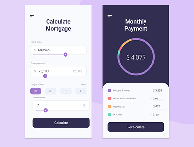 Mobile calculator design mobile ui ux web