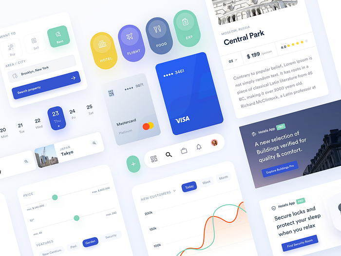 UI Elements by Zaib Ali on Dribbble