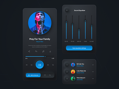 Neomorphism App Screens Exploration