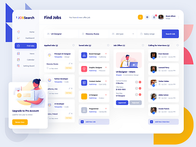 Jobs Dashboard app branding design icon icons illustration illustrations isometric logo night ui ux vector web