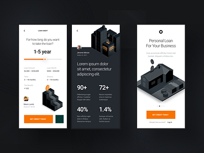 Personal Loan animation app branding design flat icon icons illustration illustrations isometric logo minimal night typography ui ux vector web