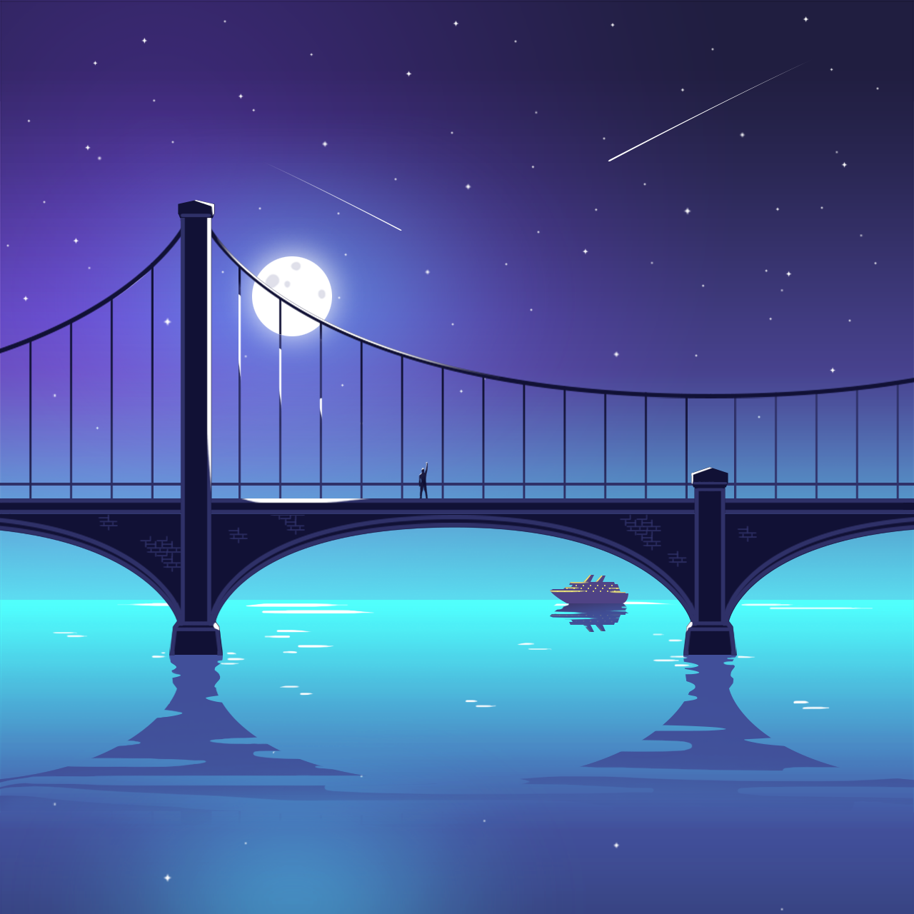 Мост иллюстрация
