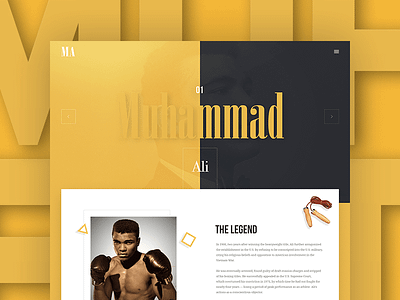 Muhammad Ali - Web design ali design greatest illustration muhammad the ui web website