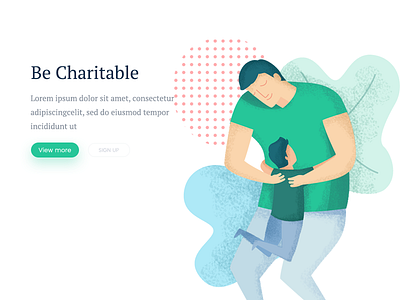 Be Chartiable charity green icon illustration logo