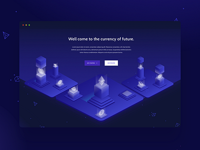 Crypto Theme app design icon icons illustration illustrations isometric landing logo night ui ux web