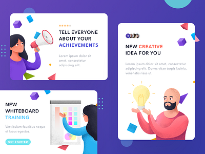 Advertising Agency app design icons illustration ui ux web