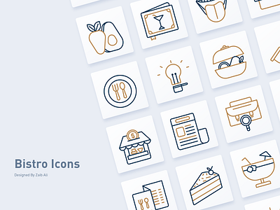 Bistro Icons app design icon icons illustration illustrations isometric logo ui ux web