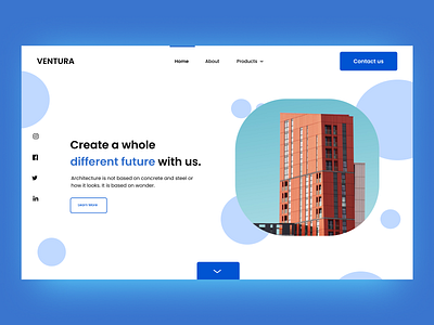 Ventura Architectural Concept website creative dailyui design design art figma figma design illustration landing design landing page landing page concept landing page design landing page ui landingpage minimal ui design ui ux uiux ux ux design