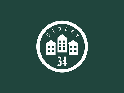 Logo for 34 Street cafe art design icon logo minimal vector