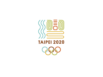 Taipei Olympics brand branding colorful graphic lines logo olympic ring olympics sports taipei