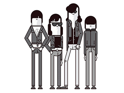 Style exploration band character design illustration illustrator cc music punk the ramones vector