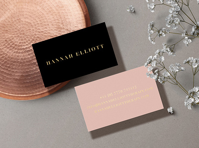 Hannah Elliot Branding branding business card design design logo logo design logotype typography vector