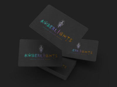 Amberlights Logo Design aesthetic art brand identity branding cosmic design holographic foil icon illustration lighting logo logo design logo design branding logo designer logo mark logos rainbow sacred typography vector