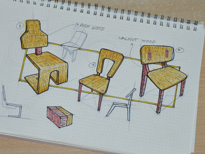 Furniture design sketches