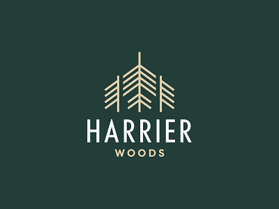 Harrier Woods adobe illustrator brand design brand identity branding logo logo design logotype nature nature logo tree tree logo