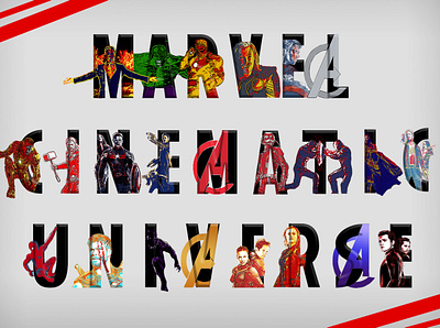 Marvel Cinematic Universe captainamerica comicbook illustration ironman marvel mcu movie typography