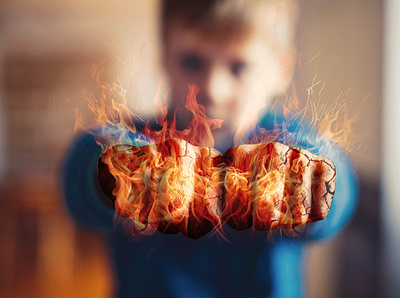 The Kid Torch design edit effects fire illustration photoshop superhero