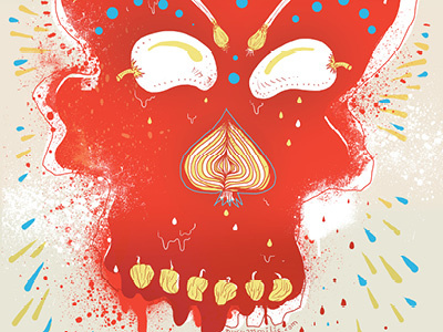 La Carnita! colour concept food graphic illustration skull