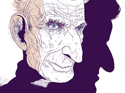 Samuel Beckett author colour concept digital graphic illustration people portrait